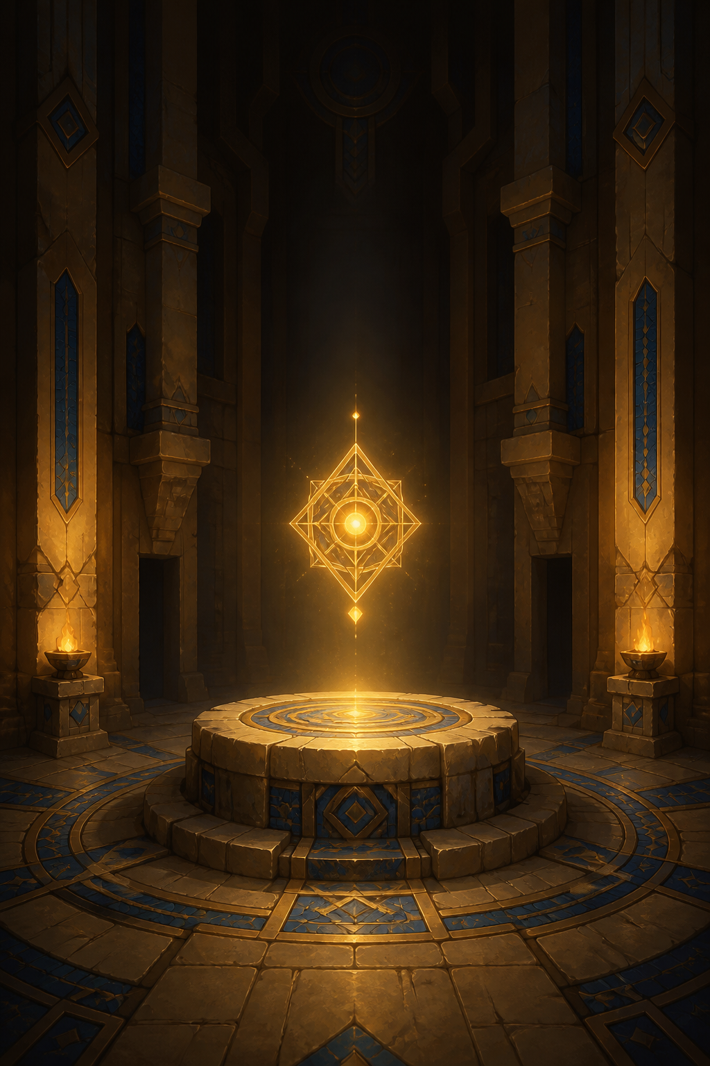Radiant Sigil: Temple Path glowing temple artwork